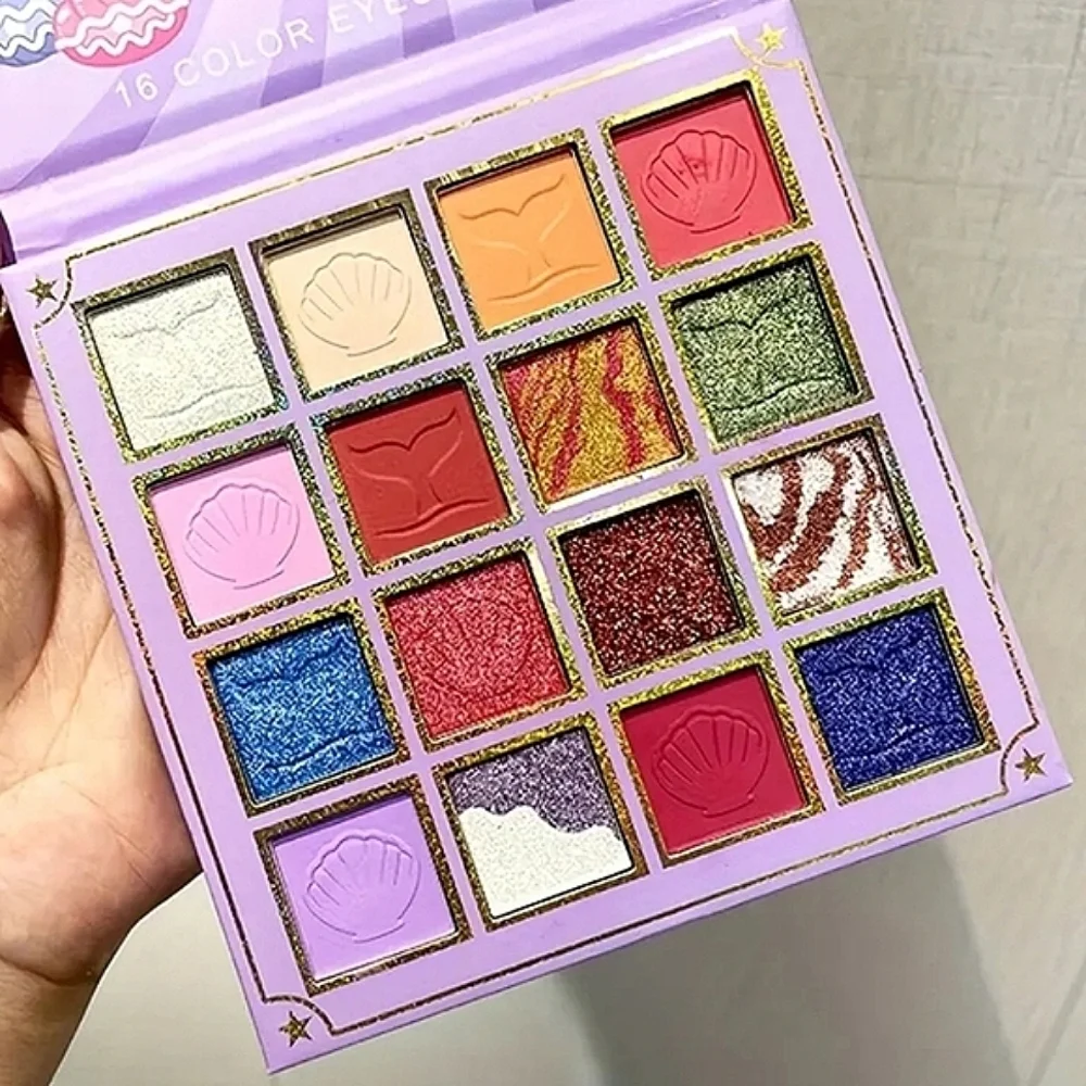 🆕️LAST 1🐙COLORFUL RAINBOW MERMAID 16 COLOR ULTRA PIGMENTED EYESHADOW PALETTE